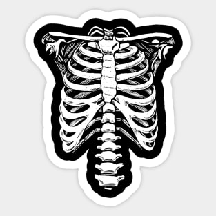 Halloween Skeleton Costume Design Trick Or Treat Sticker